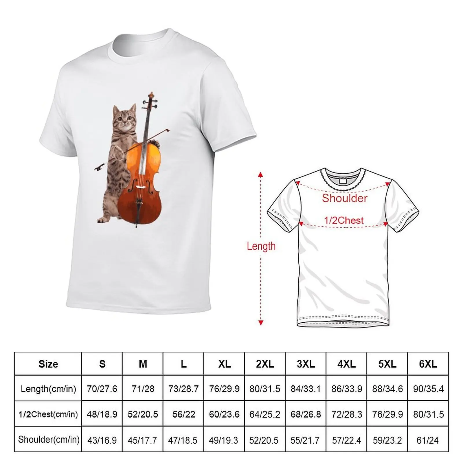 Cello Cat - Meowsicians T-Shirt customizeds man clothes mens shirts graphic tee