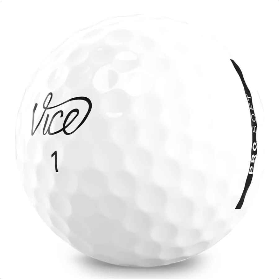 Мягкие мячи для гольфа Vice Golf Pro, белые One Dozen