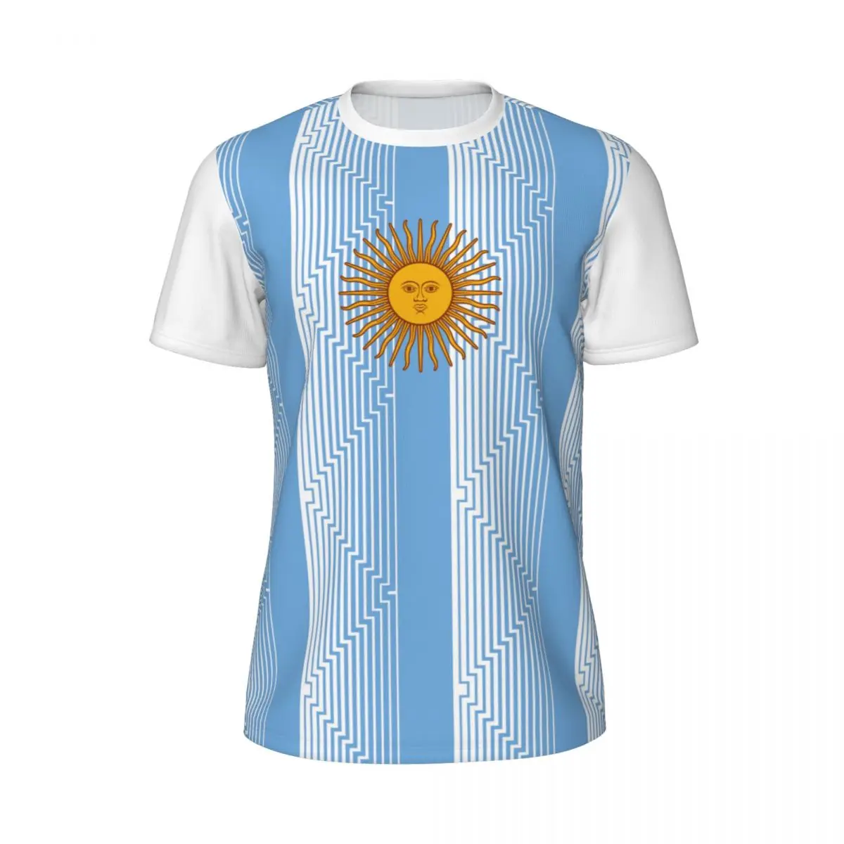 Argentina Flag 3D Printed T Shirt Men Summer Short-sleeved Mesh Harajuku T-shirt For Running Bike Tennis Fitness