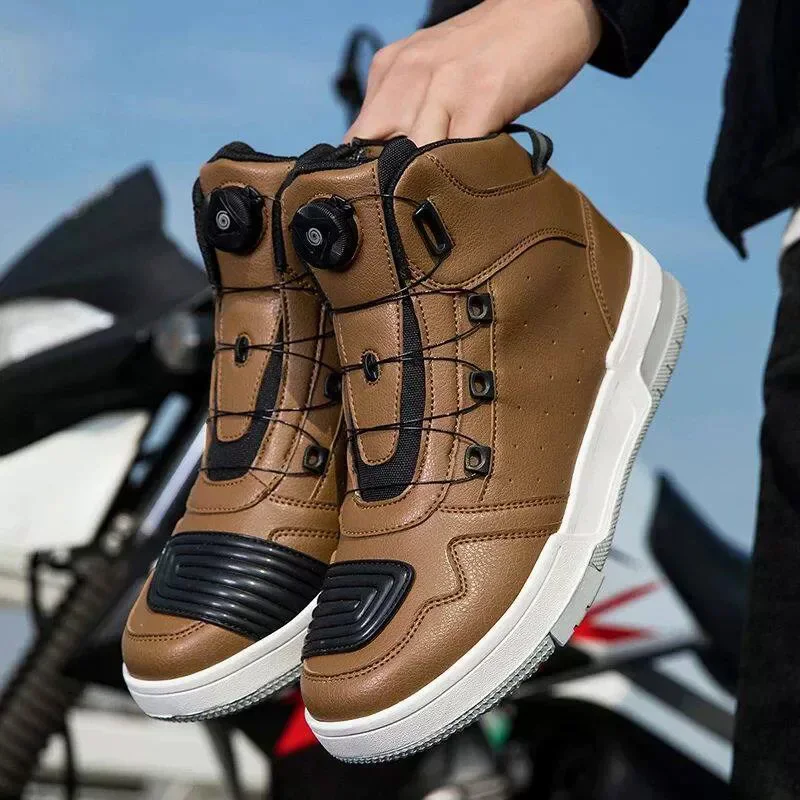 Men Women Motorcycle Shoes Motorcycle Riding Protective Boots Summer Knob Adjustment Anti-fall Flat Commuting Riding Shoes