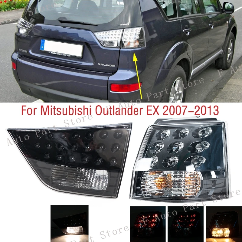 For Mitsubishi Outlander EX 2007-2013 Car Rear Tail Light Brake Stop Reverse Turn Signal Lamp Taillight Rearlamp