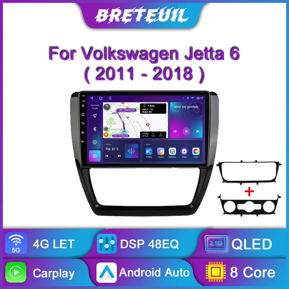 For Volkswagen VW Jetta 6 2011 - 2018 Android Car Radio Multimedia Video Player Navigation GPS Carplay Touch Screen Auto Stereo