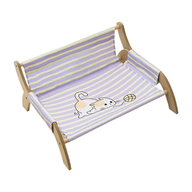 

Cat Lounge Kitten Rest Nap Bed Breathable Stripe Kitten Hammock For Soothing Rest Multi Cats Households Indoor Living Room