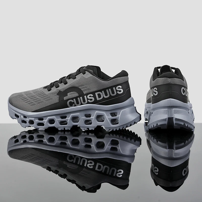 Zapatillas Deportivas para Hombre con Amortiguación, Entresuela Hueca con Absorción de Impactos, EVA Supercrítica, Transpirables, para Fitness y Atletismo