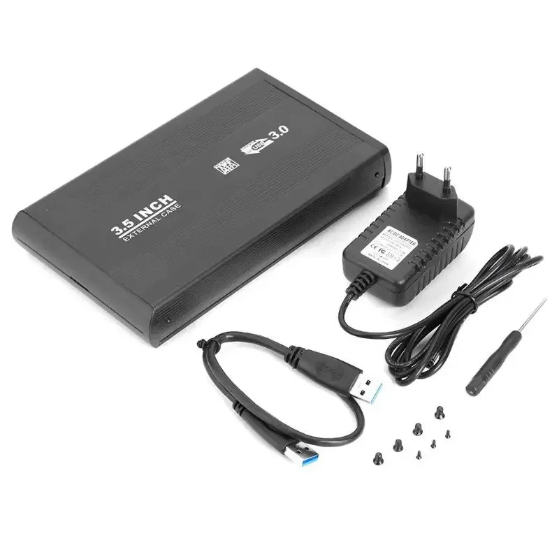 Carcasa de disco duro externo USB 3,5 SATA, caja de almacenamiento externo tipo C de 3,0 pulgadas, compatible con disco duro