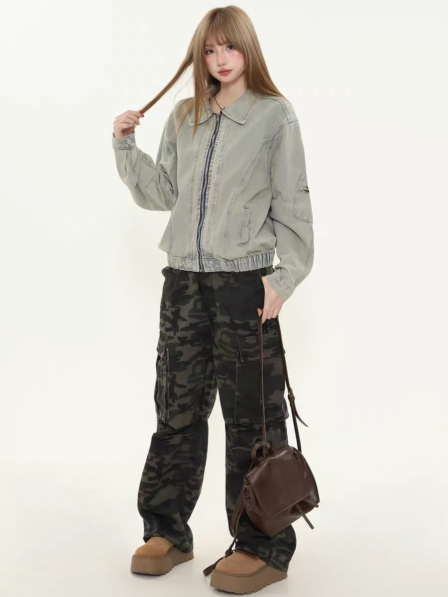 سترات بومبر للنساء سترة Techwear الخريف الحد الأدنى بسيط عادي طبقة واحدة كلينفيت ضغط زرر OL مكتب المهنية #4