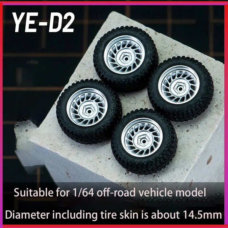 

Модель автомобиля 1:64, модифицированная ступица колеса, включая диаметр шины 14,5 мм, подходит для модификации модели внедорожников 1/64.