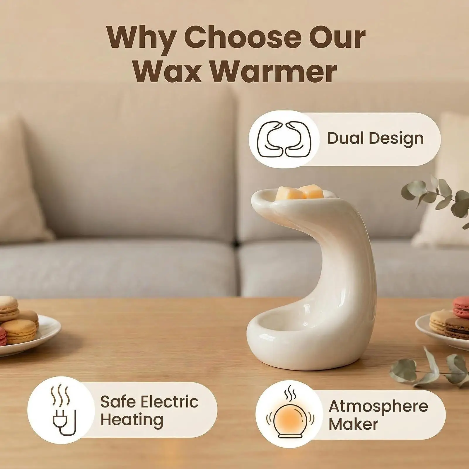 

Керамическая аромалампа для восковых плавителей с дизайном в виде пальмы, диффузор для ароматерапии, для дома, спальни, офиса, кухни, кофейного столика