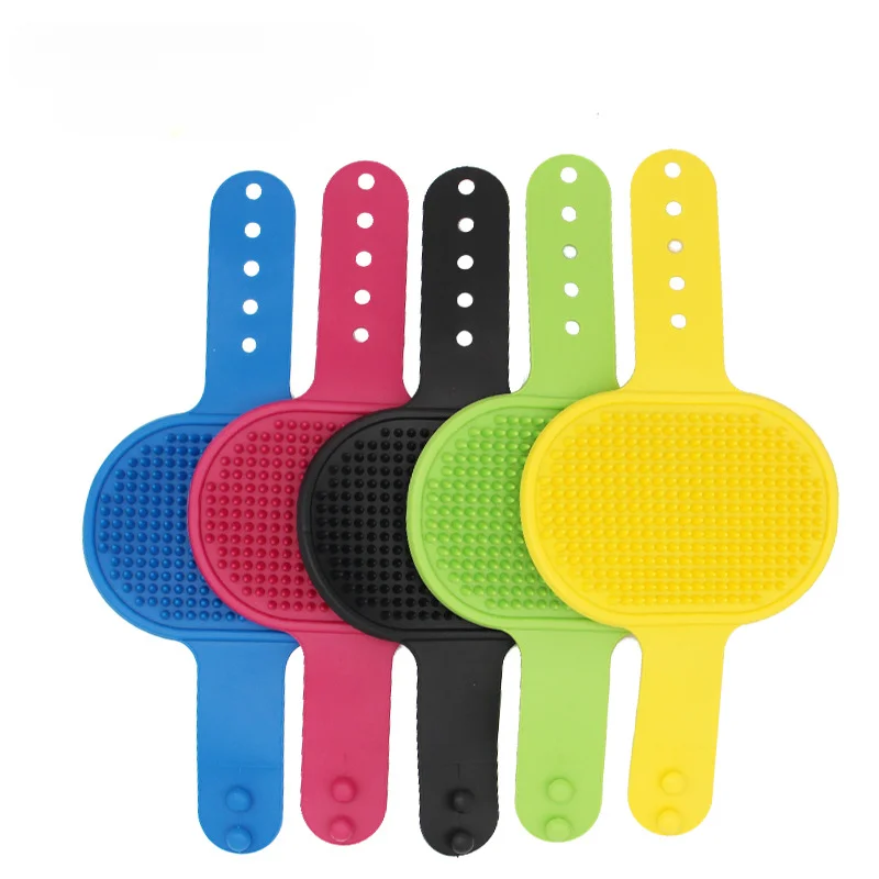 Pet Grooming Brush Cat Dog Detaining Massage Rubber Comb for Long & Short Hair Dog Grooming Gloves Pet Bath Brush Pet Supplies