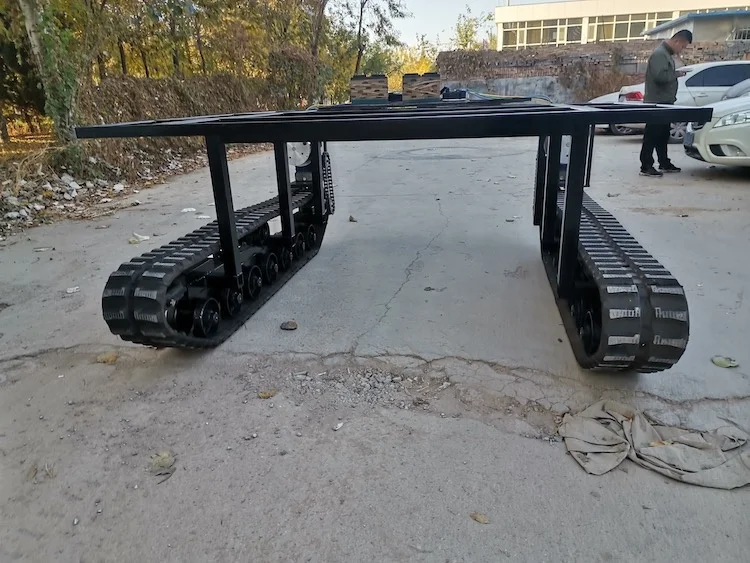 Tracked vehicles for sale rubber Robot Chassis Undercarriage Platform rubber track platform tracked chassis