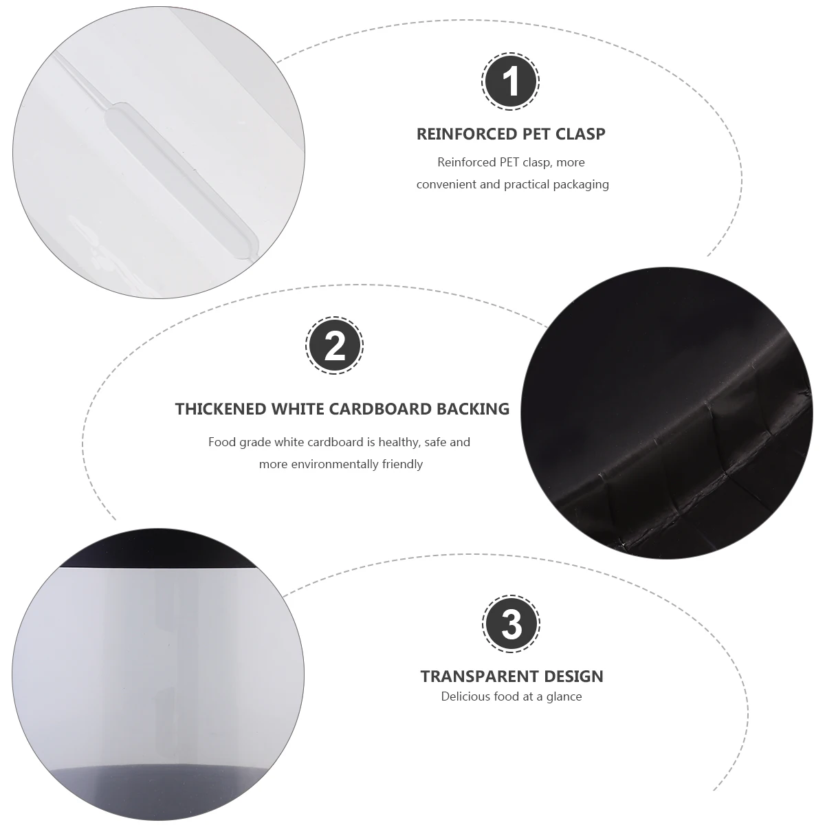 

8 Inch Round Baking Cake Packaging Box Transparent Black 27x27x17 Plastic Cookie Boxes Party Wedding Recyclable Eco Friendly
