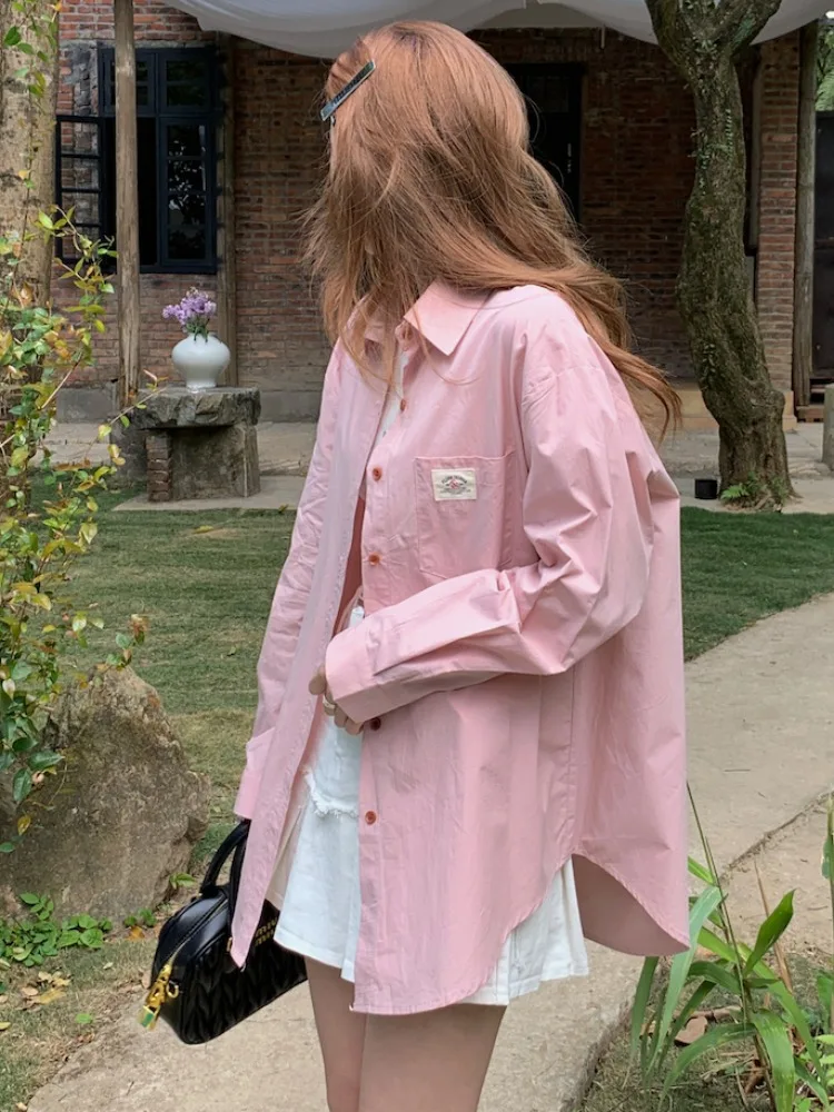 

Корейская длинная рубашка-свитер, универсальная, с защитой от солнца, весна-лето, классическая, шикарная, женская, повседневная, уличная одежда