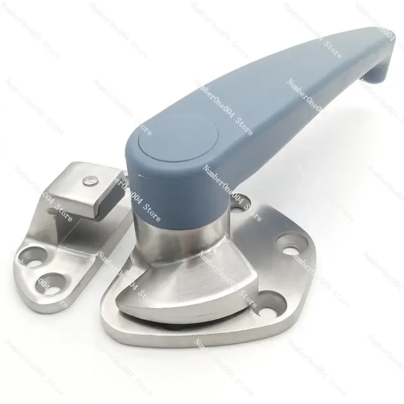 

Steamer door handle accessories are pressed against the door lock cabinet