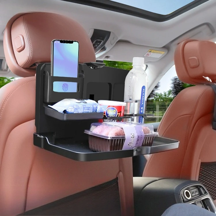 Car Food Tray, Car Accessories, Car Beverage Cup Holder, Car Dining Table, Multifunctional Car Chair Back Dining Table