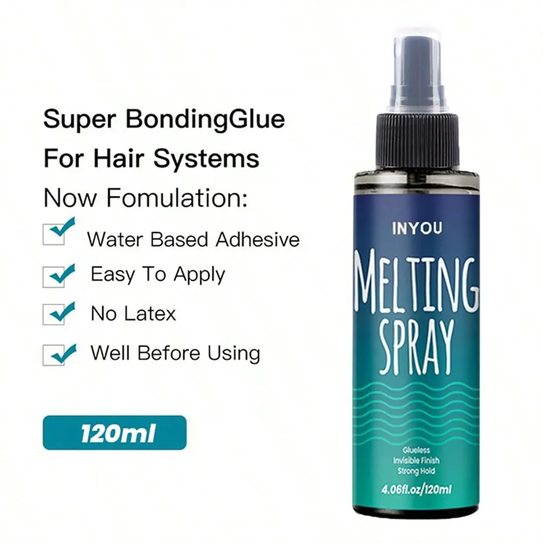 Lace Melting Spray, Lace Wig Melting Spray,Strong Natural Finishing Hold, Wig Melting Spray