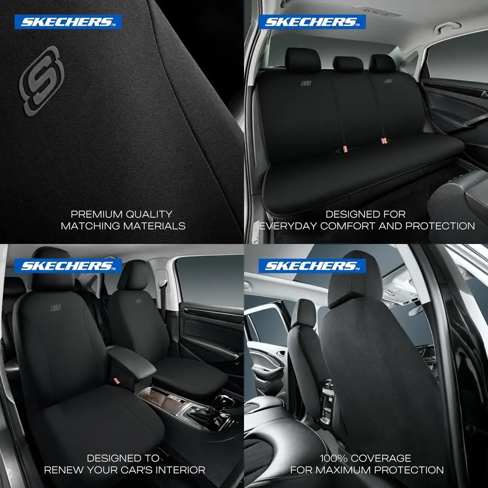 

Breathable Polyester Seat Covers - Premium Set for Cars, Trucks, and SUVs (Black)