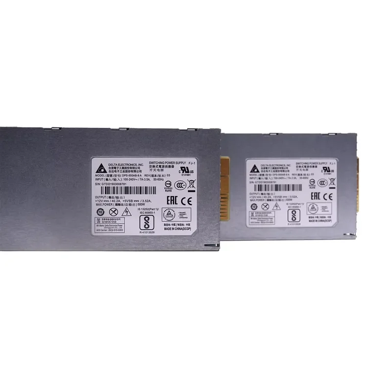 Lekang Lingmao DPS-500AB-9A/D 500W Hot-Swappable Server Power Supply 24pin Interface 12V Output Voltage Grey Aluminum