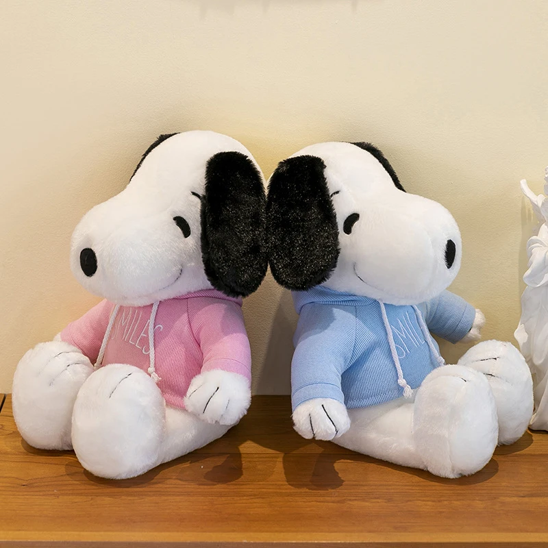 

30-75cm Snoopy Plush Toy Wearing A Hoodie Large Cartoon Plush Doll Blue Anime Birthday Pillow Doll Children's Christmas Gift