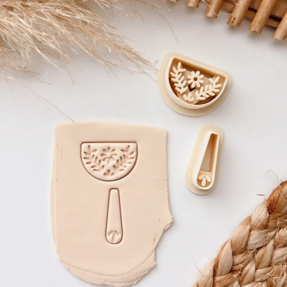 

Милый цветок, резак для полимерной глины, сделай сам, мягкие керамические серьги, кулон, керамическая глина, скульптура, форма для резки, тиснение, текстура, сделать