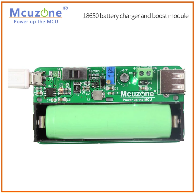 18650 ładowarka i moduł Boost, wyjście regulacji 5-12V, zasilanie Arduino, LED, Router