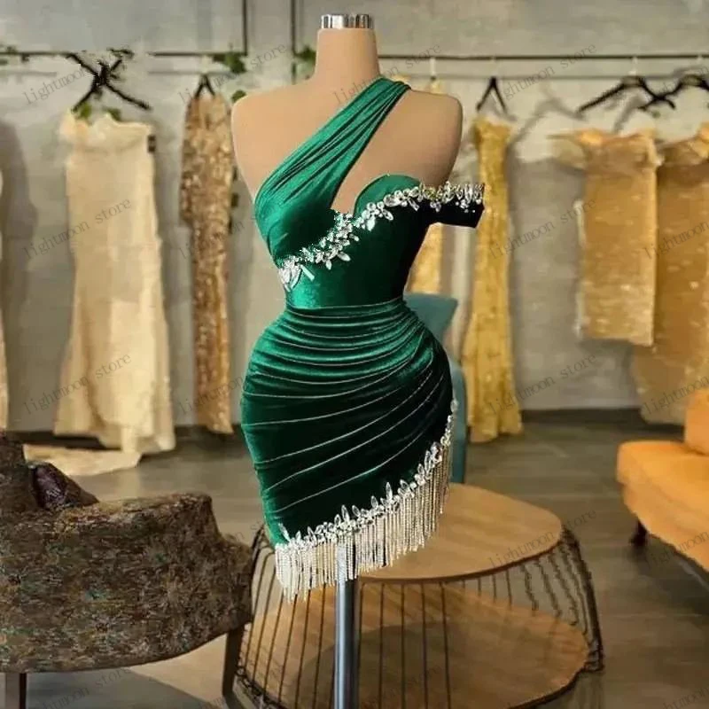 Exquisitos Vestidos de Noche Formales para Mujer, Vestido de Velour para Graduación, Vestido Mini sin Mangas, Hermosos Vestidos de Fiesta Elegantes Personalizados
