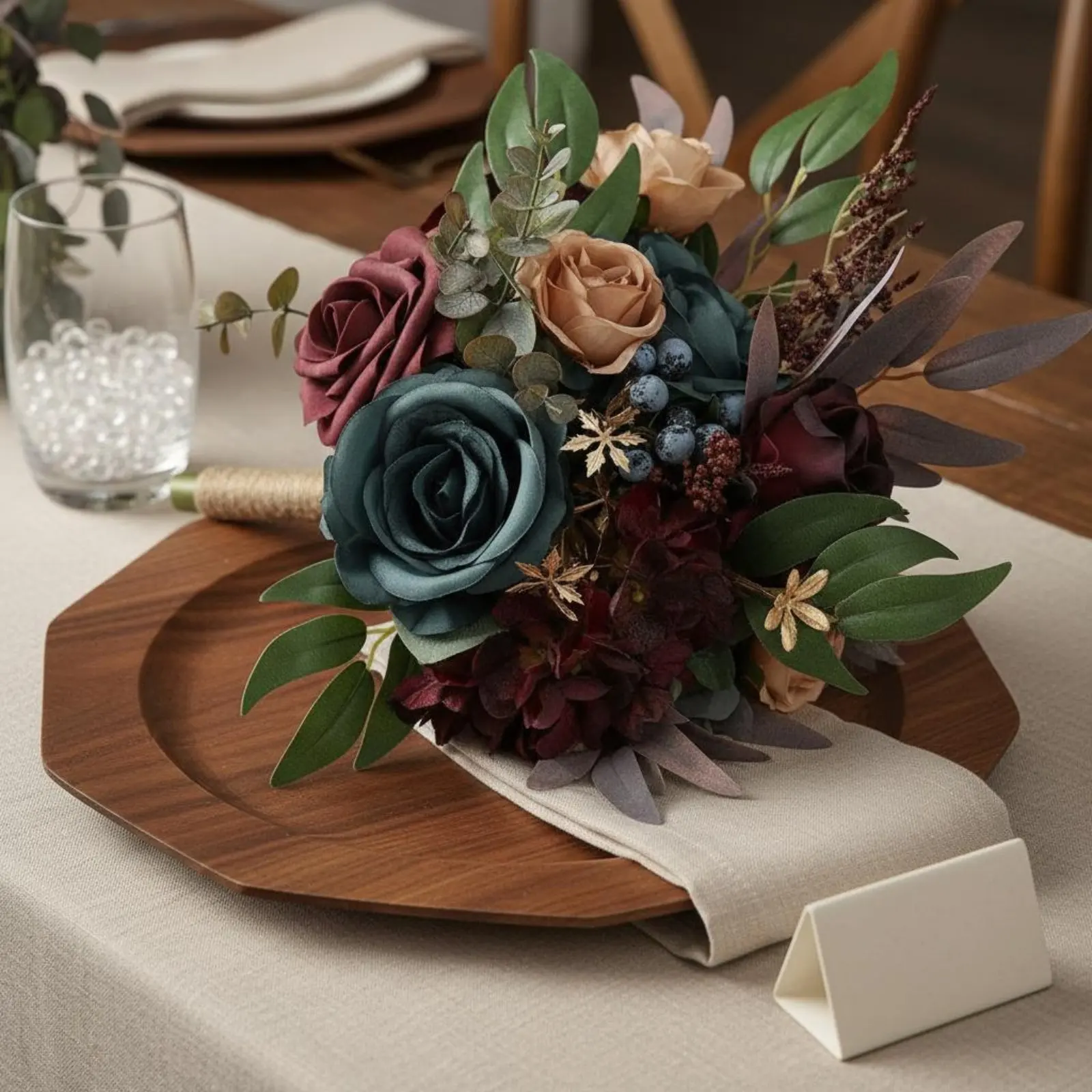 Bridal Holding Flower Arrangement Realistic Look Faux Flower Flower Arrangement Silk Floral Centerpiece Romantic Artificial