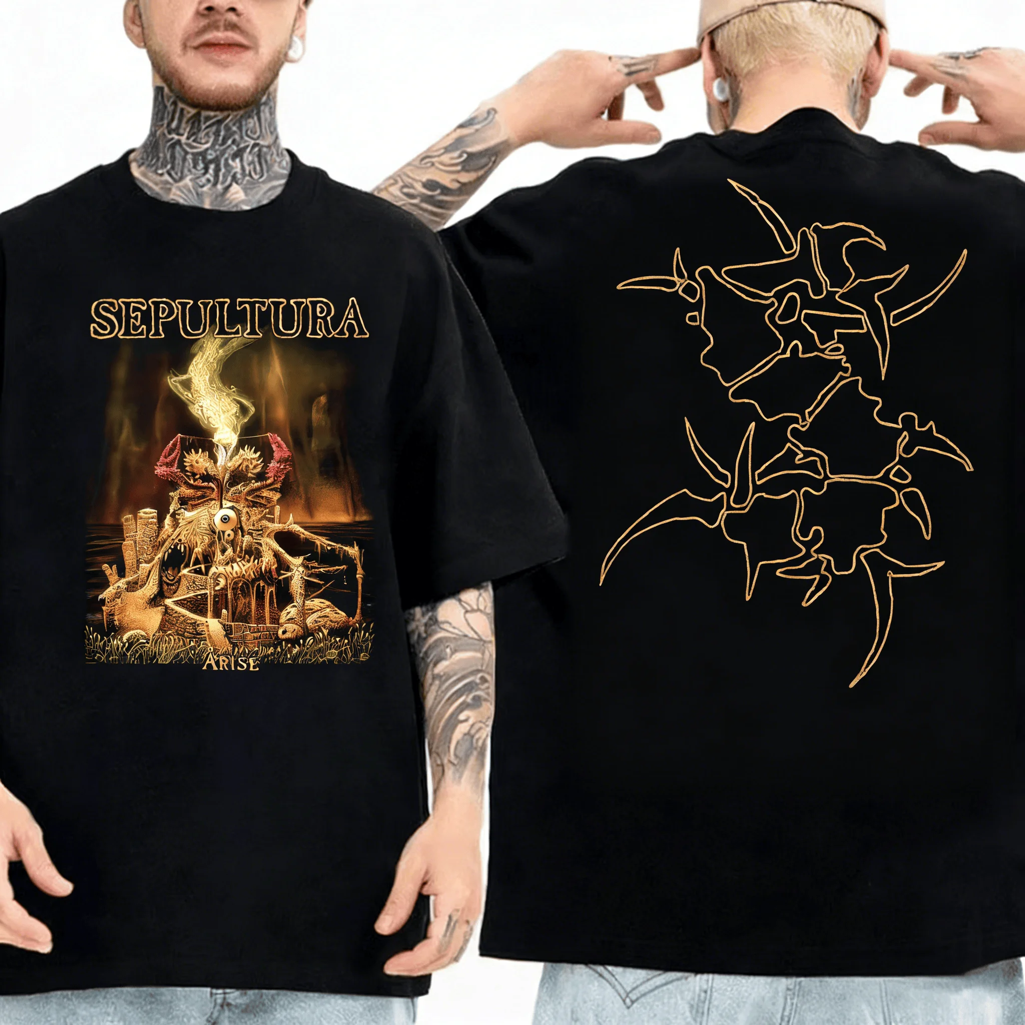 2026 New Sepultura T-shirt 1991 Flogging Metal Death Metal Slot Metal T-shirt Top Men's Short-sleeved T-shirt Tops Tees Summer