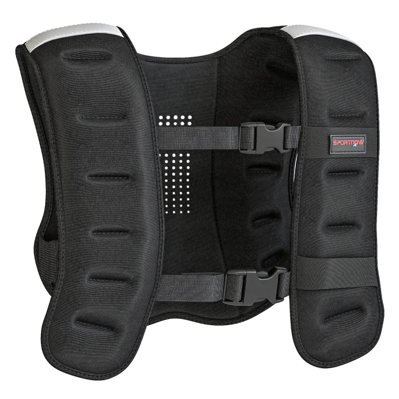 Ye Weighted Vest, 8 kg Weight Vest with Adjustable Straps, Reflective Strips, Black