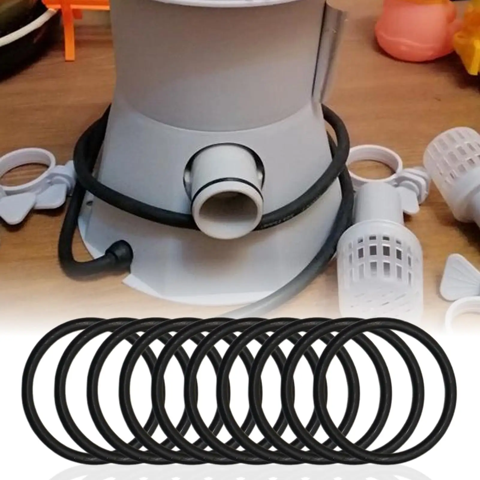 

Pool Pump Hose O-Ring Rubber Pool Hose Connector 10 Pieces Set Of Seals Gasket Connector For Pound Filter Indoor Outdoor Garden