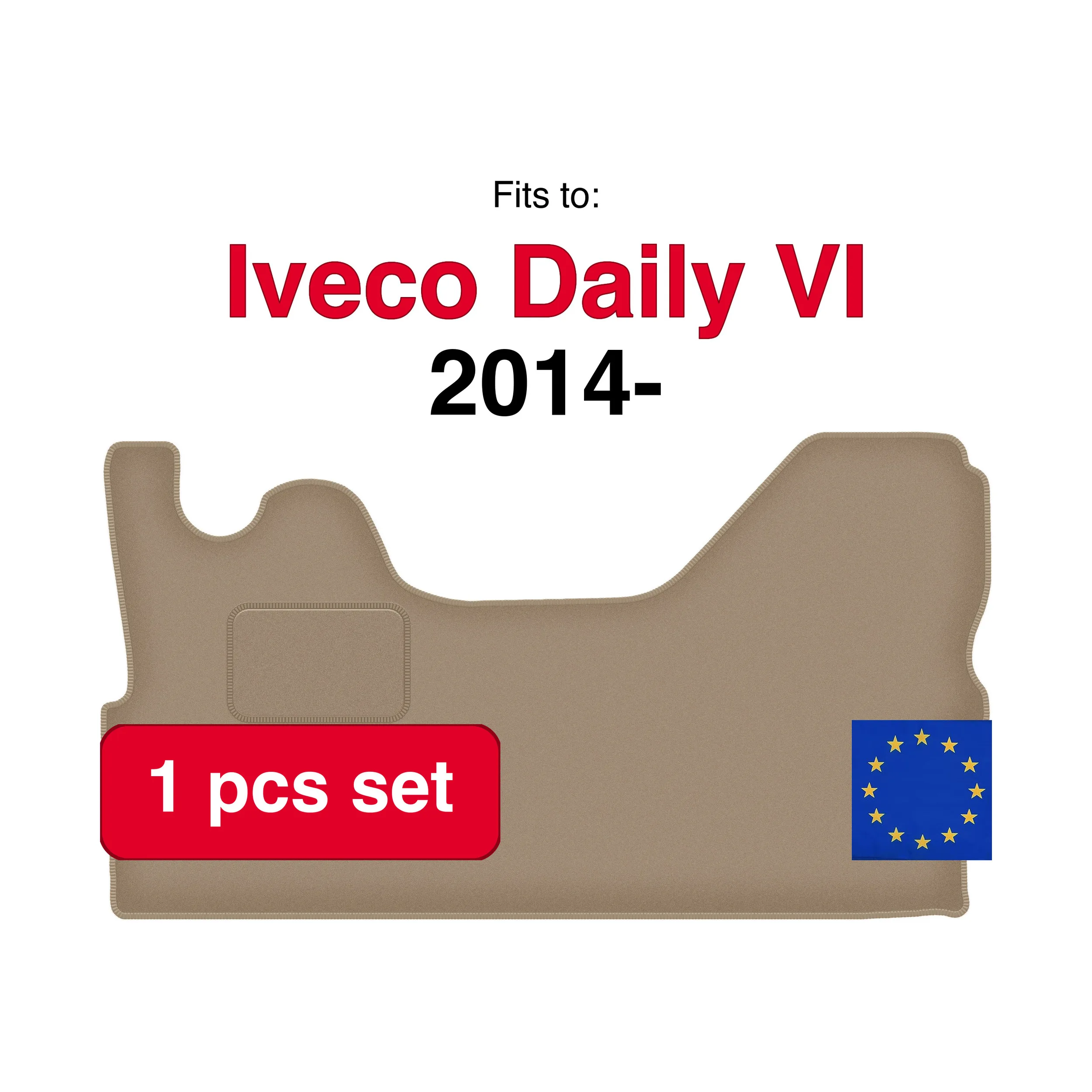 Iveco Daily VI Automatjes Vaureus Mat (2014-) -Beige (1 stuk) Bijpassende automatten set