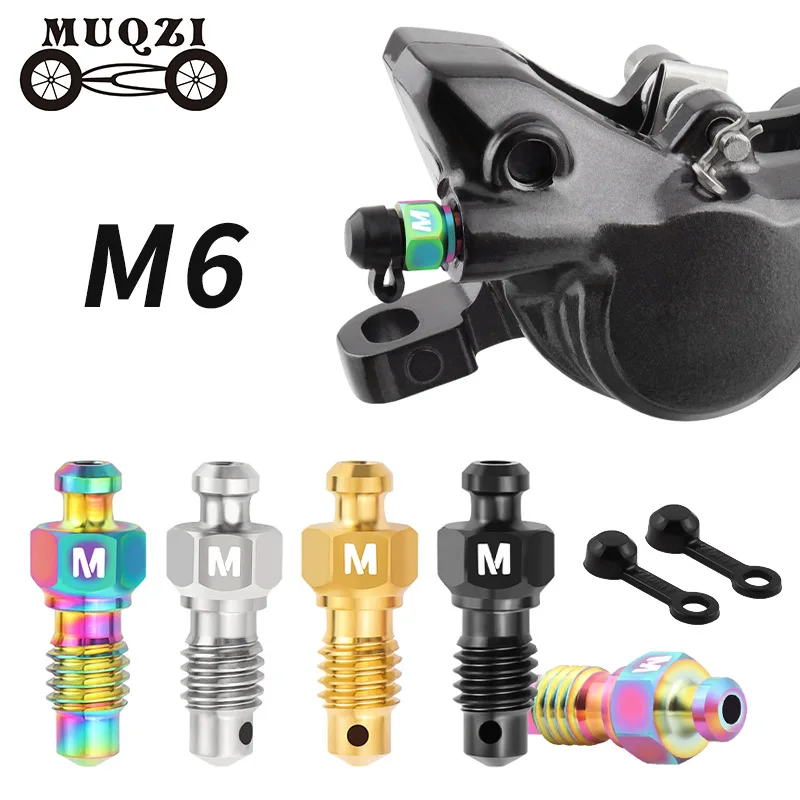 MUQZI bicycle oil disc clamp oil injection exhaust screw XT XTR SLX deflation screw M6 titanium alloy