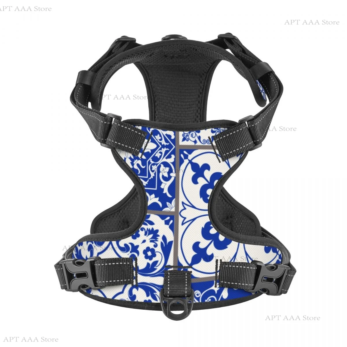 

Reflection Geometrical Vintage Dog Harness Chest Belt Adjustable Quick Release Ring Pet Products Walking Collars Harnesses Leads
