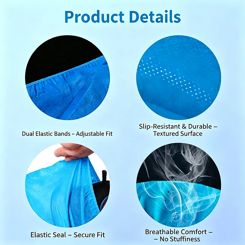 Disposable Shoe Cover Dustproof Non-slip Dhoe Cover Children Students Adult Non-woven Household Foot Cover