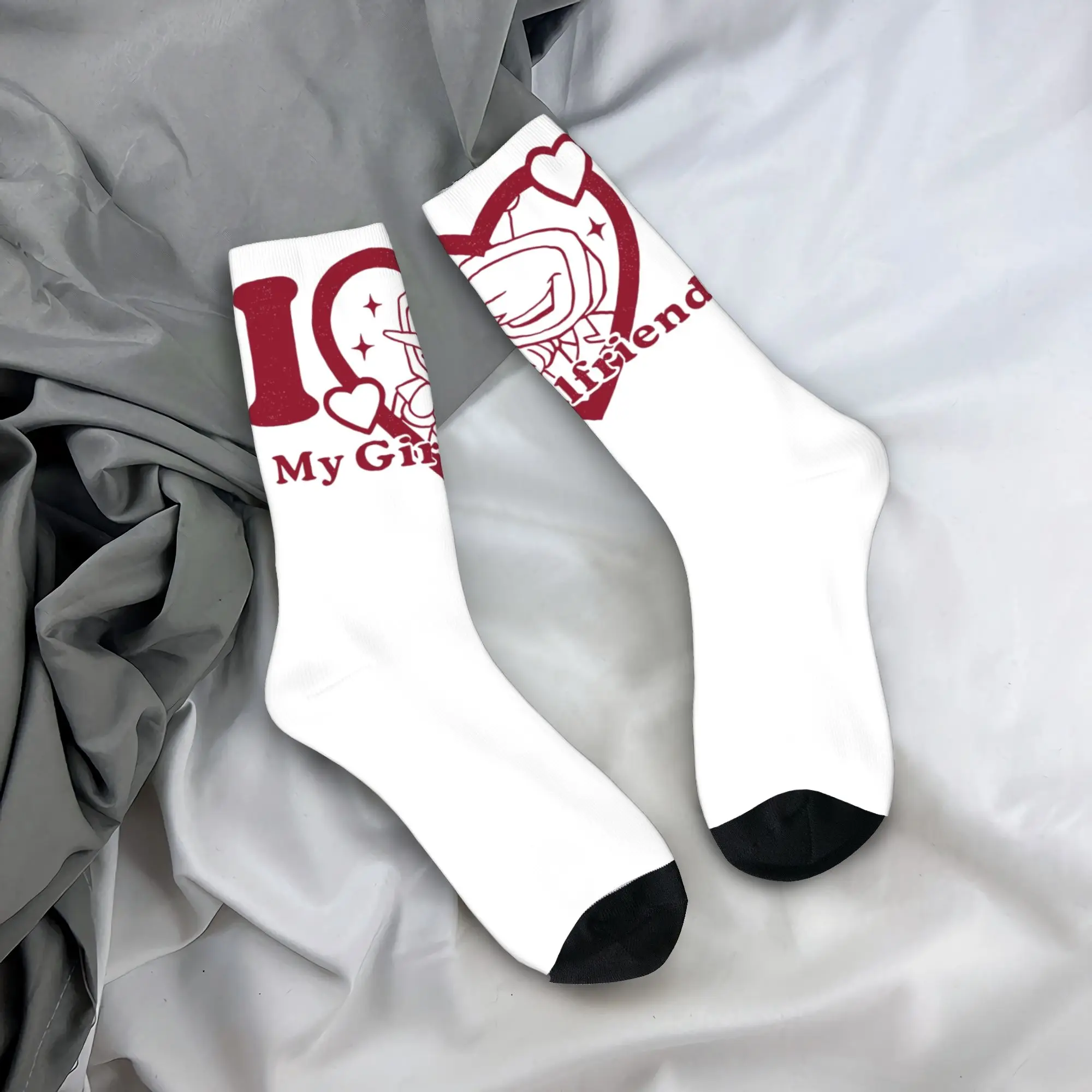 I Love My Girlfriend Mr. Tenna Deltarune Game Socks Winter  Stockings Men's Breathable Socks Printed Outdoor Anti-Slip Socks