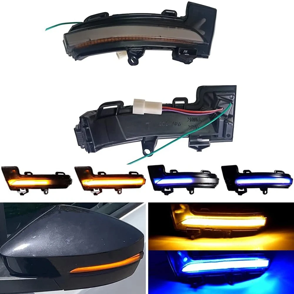 Side Mirror Turn Signal Light Compatible with for 1 2 3 4 Series F20 F21 F22 F23 F30 F31 F32 F33 F34 X1 E84 I3 Blue