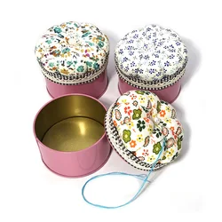 Pumpkin Needle Pin Cushion Sewing Access Round Needle Pin Pillow w/ Storage Box Case DIY Craft Needlework Stitching Embroidery