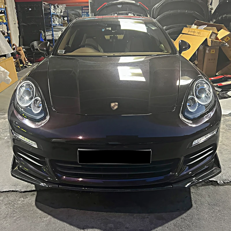 

For Panamera 2010-2016 Front Shovel Car Modification Front Bumper Lip Kit Separator Spoiler Diffuser Bumper Collision Accesorios