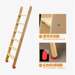 Customized fashion simple stairs Home indoor step table Ladder Solid wood upper and lower bunk Child and mother bed Thickened wo