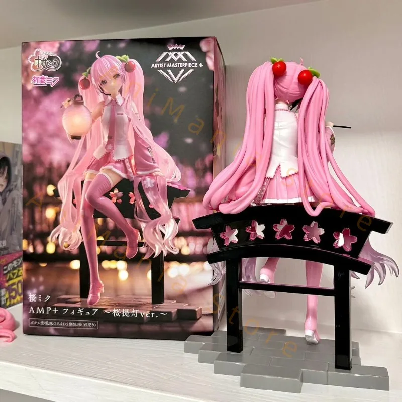 

Taito оригинальные персонажи Piapro Hatsune Miku MasterPiece Artist + фонарь Сакура 18 см, коллекционная модель, игрушечные фигурки, подарок