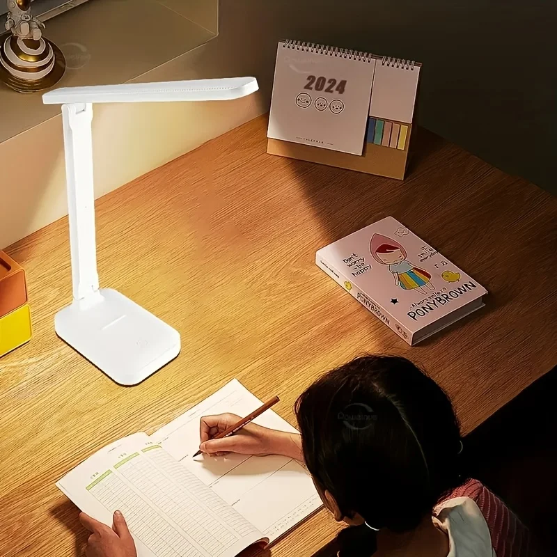 Portable Touch Table Lamp USB Rechargeable Led Desk Lamp Student Reading Touch Bedside Dimming Night Light Eye Protection