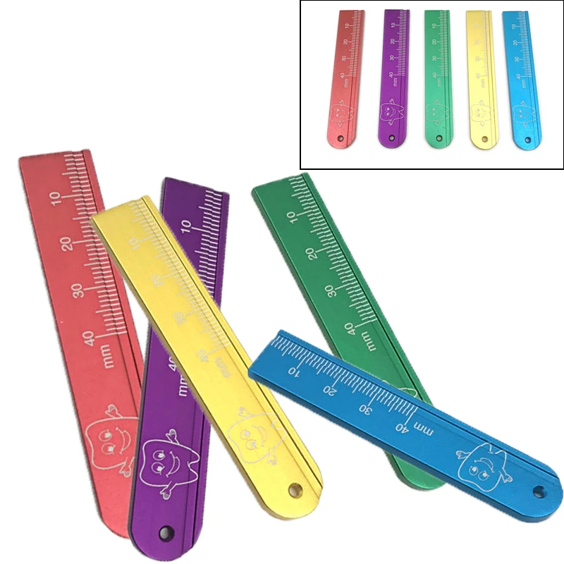 Dental Span Measure Scale Endo Rulers Aluminium Dental Endo Rulers Span Measure Scale Endodontic Finger Rulers Dentist Tools