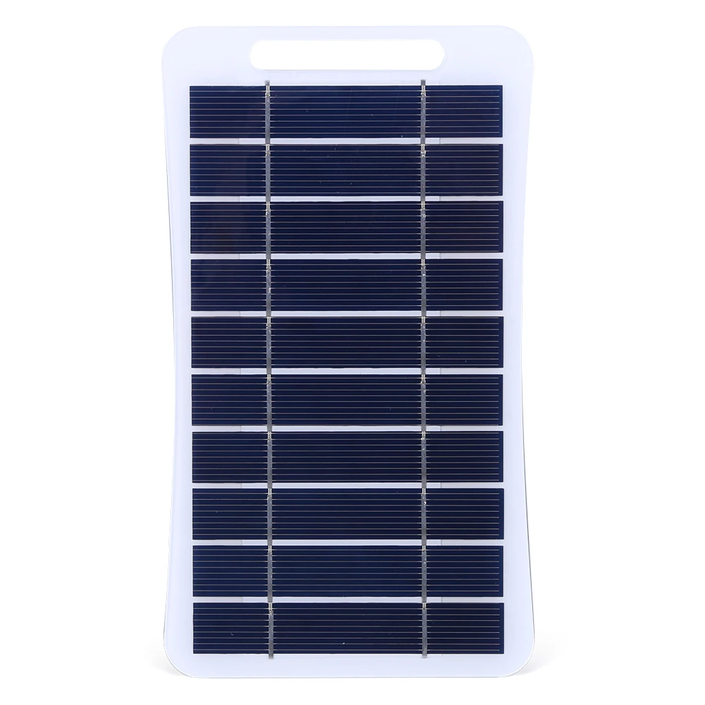 5W 5V Solarpanel-Ladegerät, tragbares Handy-Ladepanel, Batterieladegerät mit 50 cm/1,6 Fuß Kabel für Outdoor-Camping und Angeln