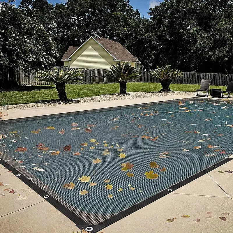 Heavy Duty Pool Leaf Net Cover for Rectangular Pools