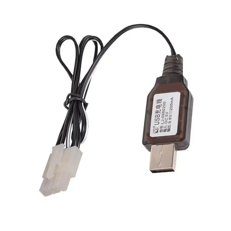 R53C Portable USB Charging Cable Power Cord for Remotes Control Toy Batteries 9.6V 200mA With Safety Circuit Protections