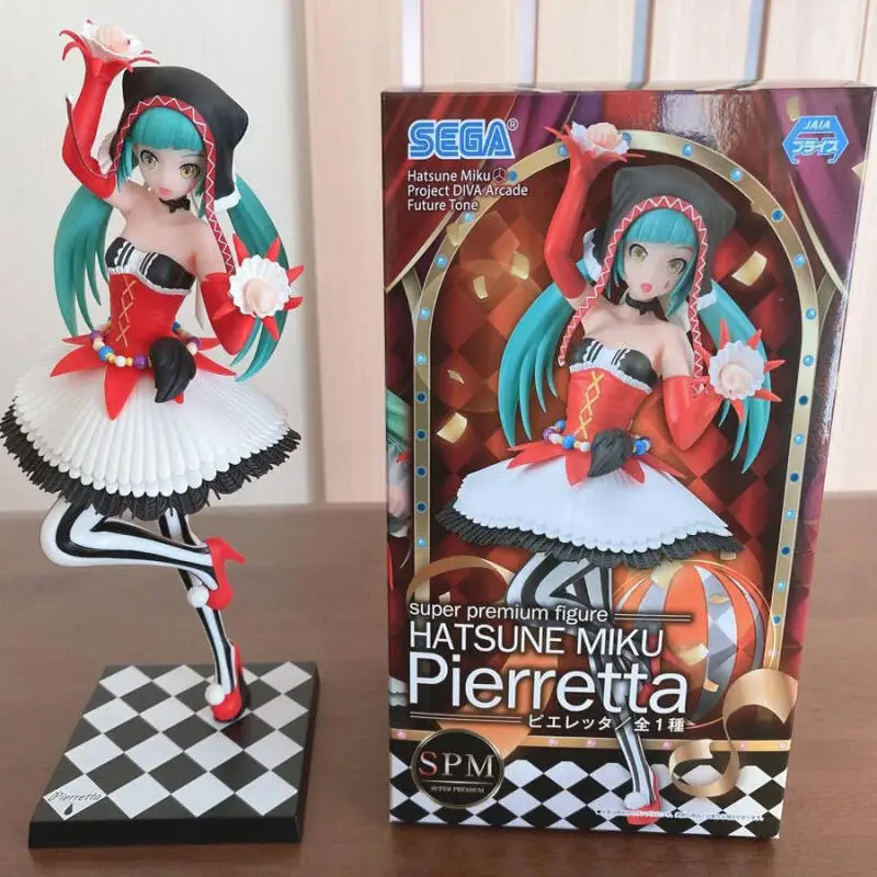 

Hatsune Miku, оригинальный 23 см, клоун, девушка, аниме, экшн, кавайная фигурка, модель для девочек, коллекционный орнамент, мужские рождественские подарки, игрушка
