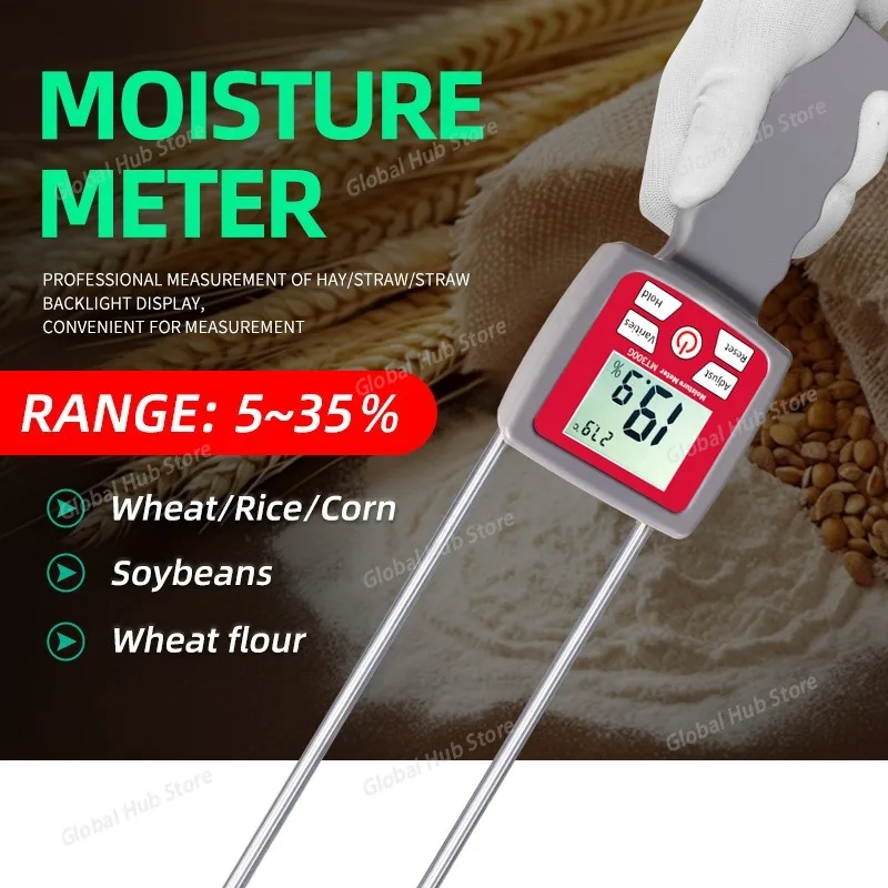 Grain Moisture Meter Grain Meter Corn Wheat  Meter Soybean Flour Test Dry and Wet