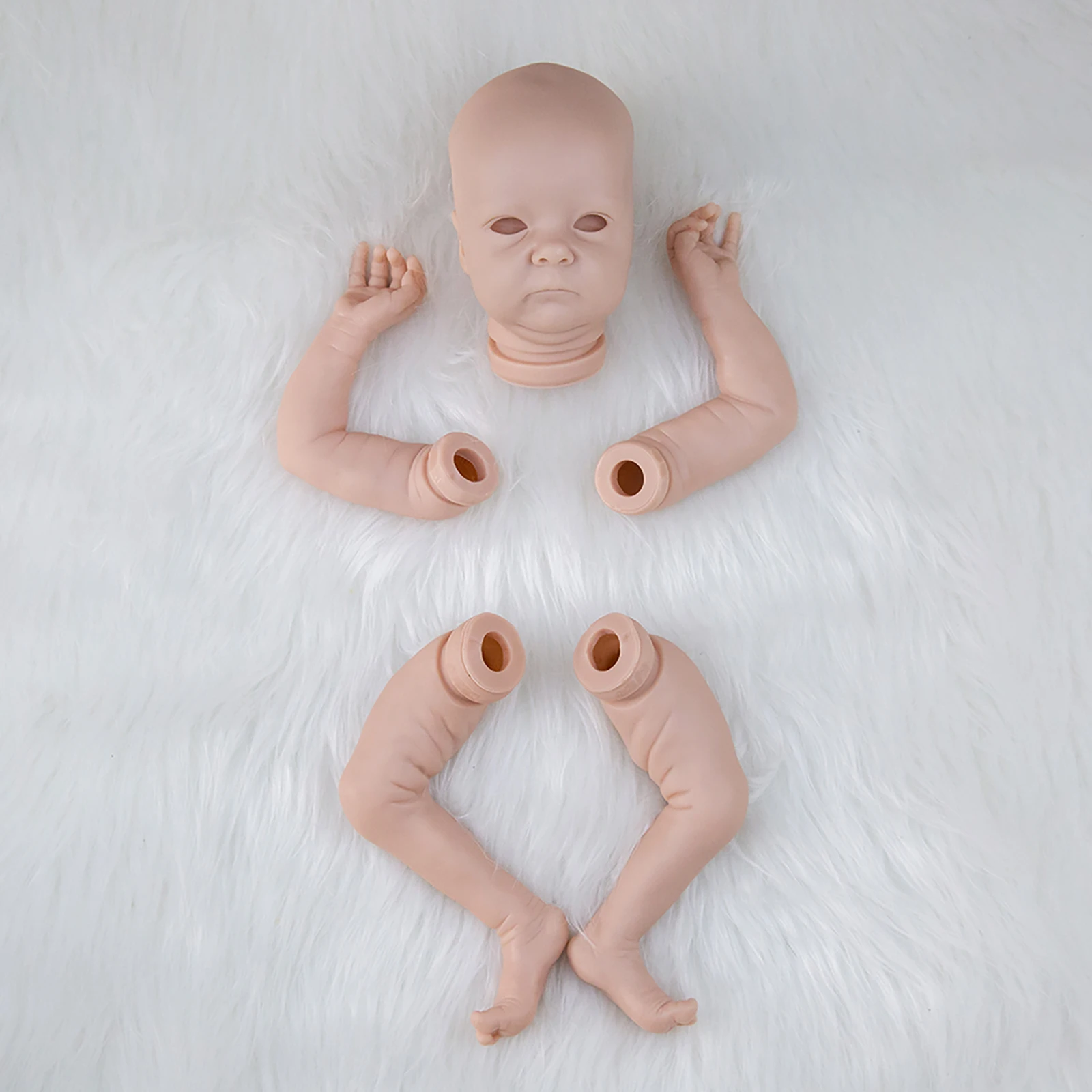 Tink Blank Reborn Kit Vinyl Unpainted Unfinished Blank Reborn Doll Parts DIY Blank Kit DIY 3D Painted Reborn Kit Blue Eyes