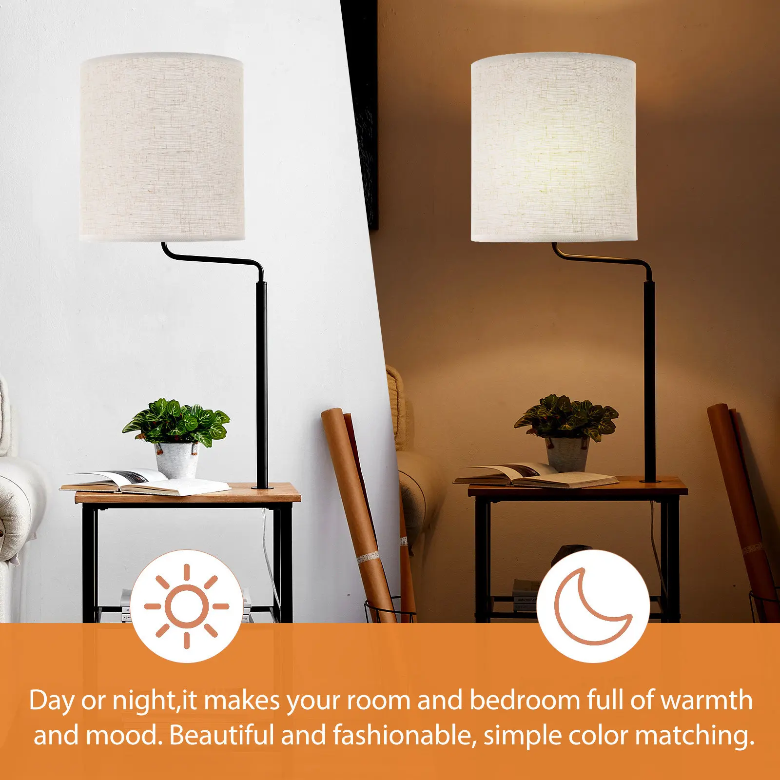 Linen Lampshade for Standard Lamps Table Lamp Shade Fabric Light Cover Bedroom Living Room Hotel Restaurant Decor E27