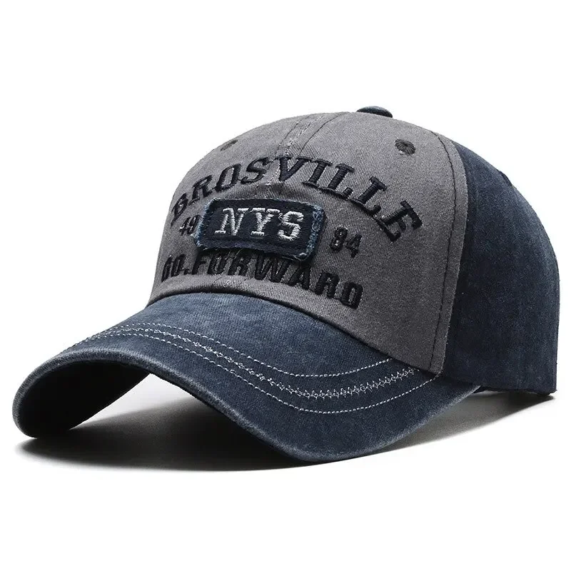 2026 Four Seasons Men's Baseball Cap Casual Wash Embroidered Cap Curved Brim Bowler Sun Hat Official Website