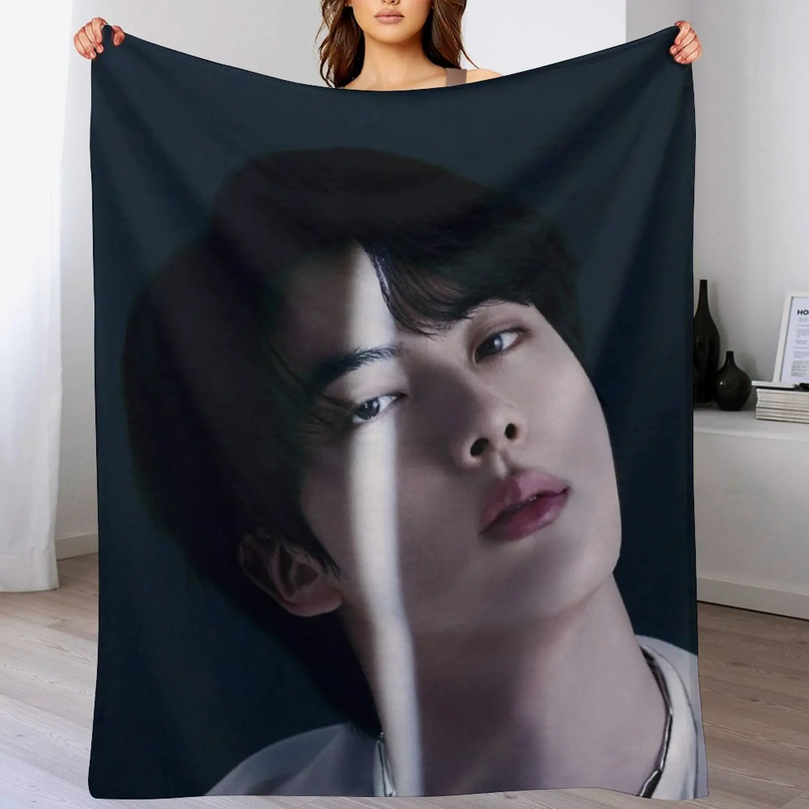 

Jin Concept Photo (Door ver.) Throw Blanket sofa bed Flannel Blankets